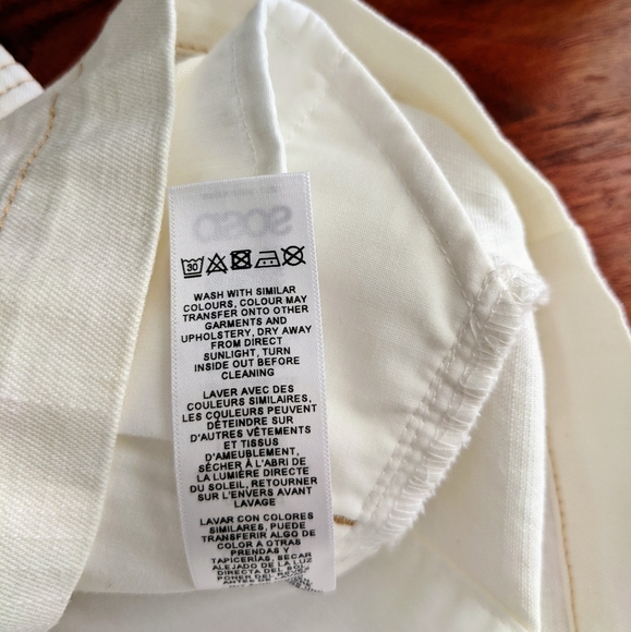 NWOT ASOS DESIGN Petite paperbag short in off white with braid belt - Picture 13 of 13